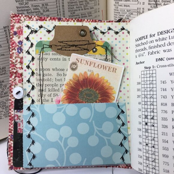 Custom Junk Journal Collage Cover Removable Ephemera Mini Art Book Diary 9 u - Picture 8 of 10